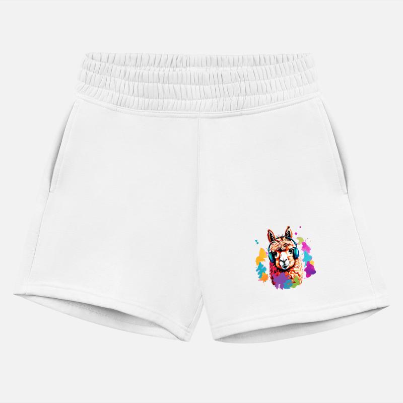 Alpaca in headphones