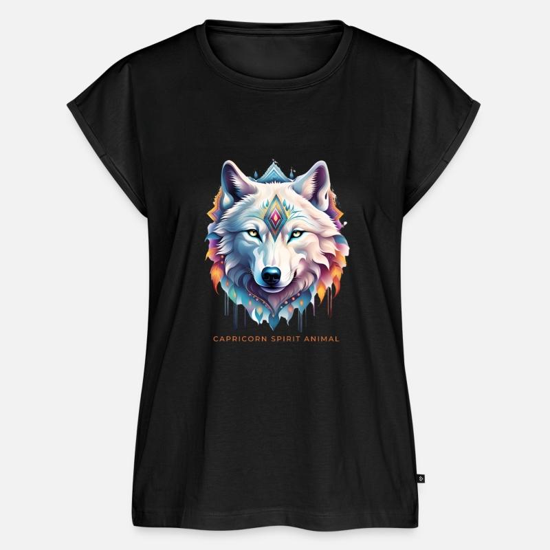 Capricorn Spirit Animal Wolf Face Alebrije Female