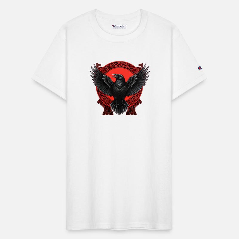 Celtic Raven T-Shirt – Bold Norse Bird Art