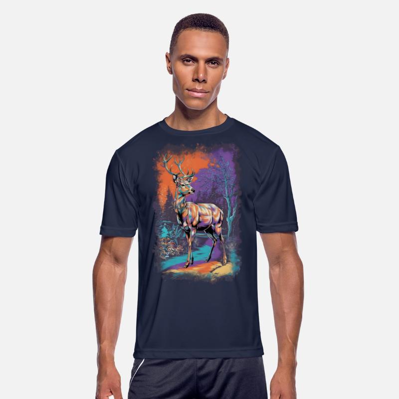 Colorful deer in the forest