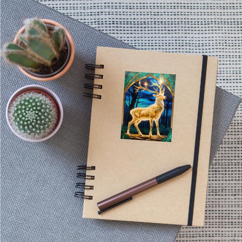 Golden Stag in Forest