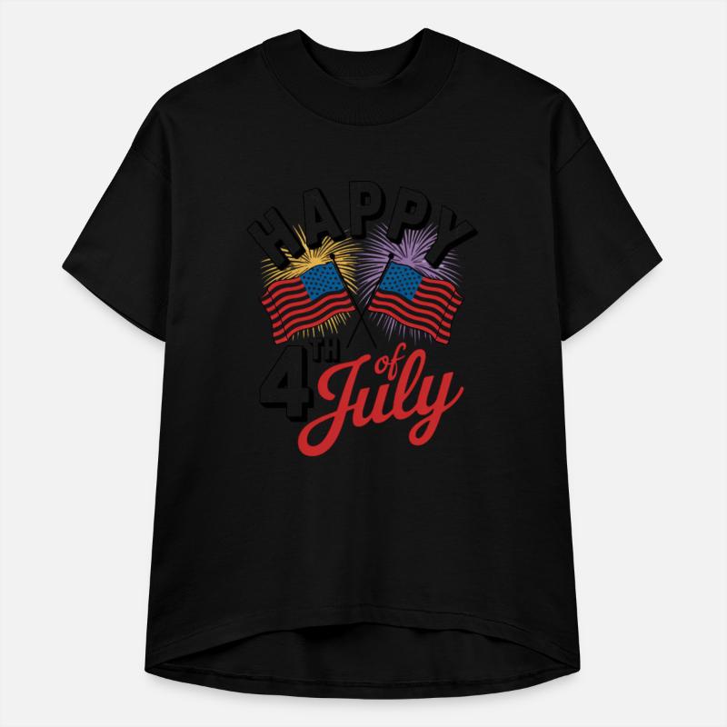 Patriotic Fourth of July with Fireworks