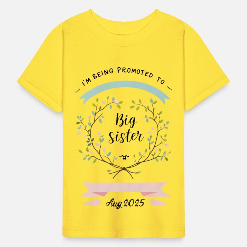 Promoted to Big Sister Shirt – Minimal Floral Wrea