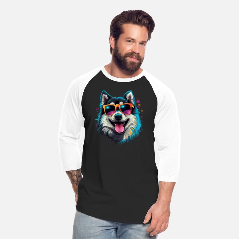 Retro Wave Black American Eskimo Dog Shirt