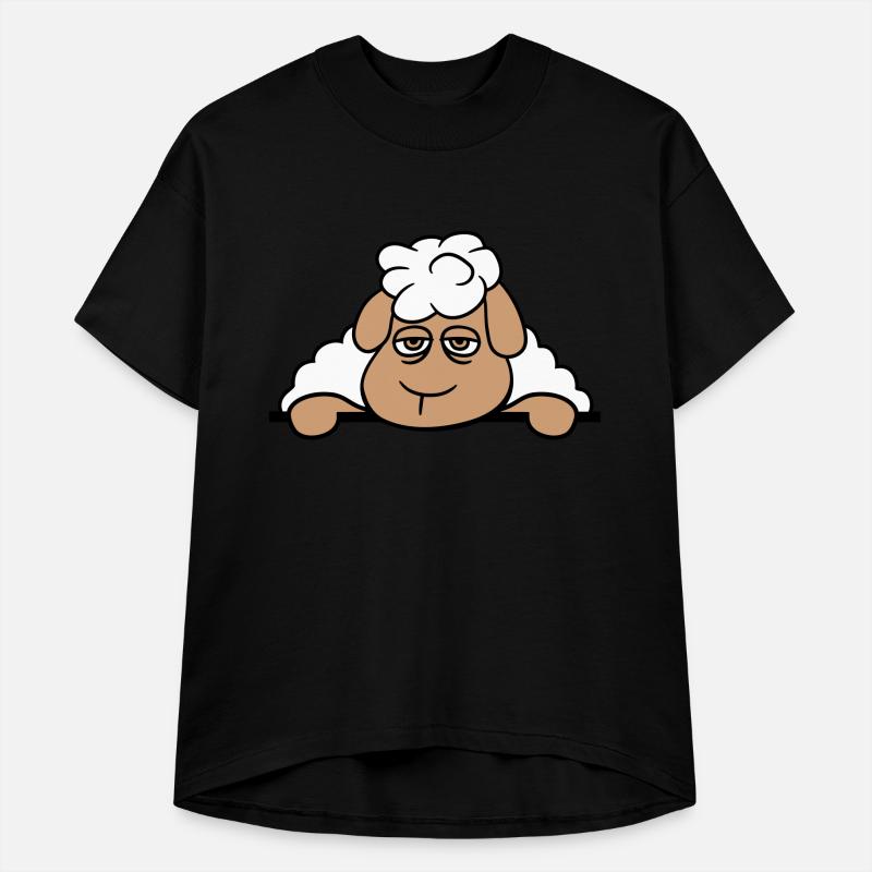 Sheep Tired Bored Behind Fence Wall Sign Looking