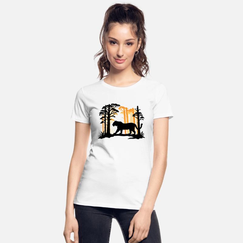 Silhouette Tiger in The Woods