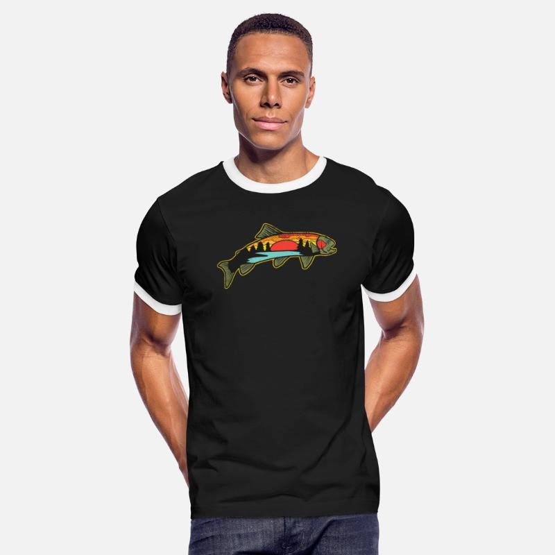 Trout Fishing Angler Nature Trout Illustration