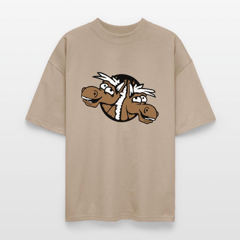 2 horses team laughter funny hole crazy friend fun