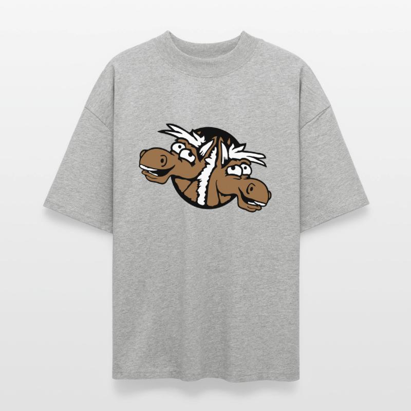 2 horses team laughter funny hole crazy friend fun