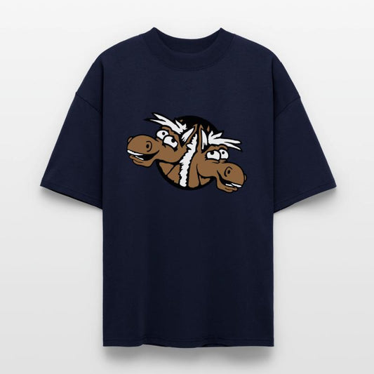 2 horses team laughter funny hole crazy friend fun