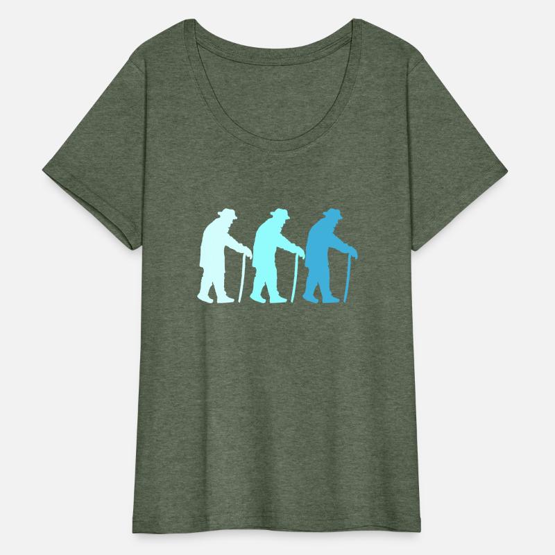 3 Grandpas Slowly Going Silhouette Three Friends