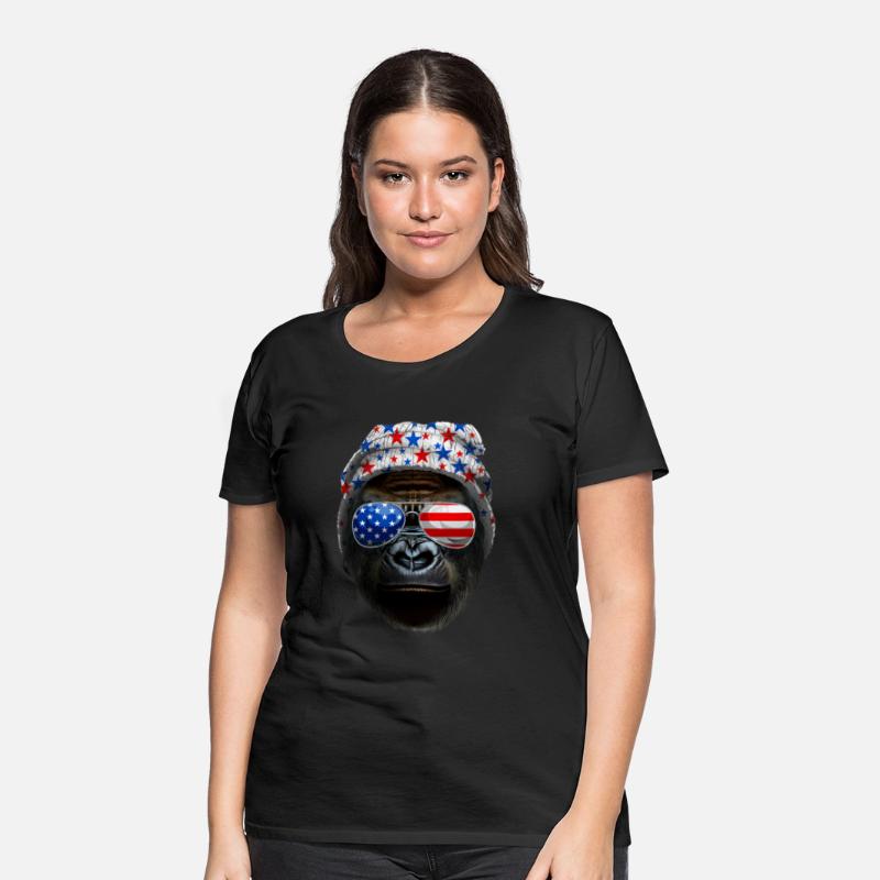 4th Of July Gorilla Lover USA American Flag