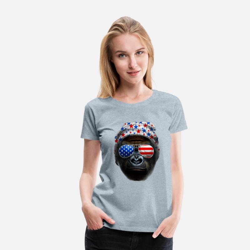 4th Of July Gorilla Lover USA American Flag