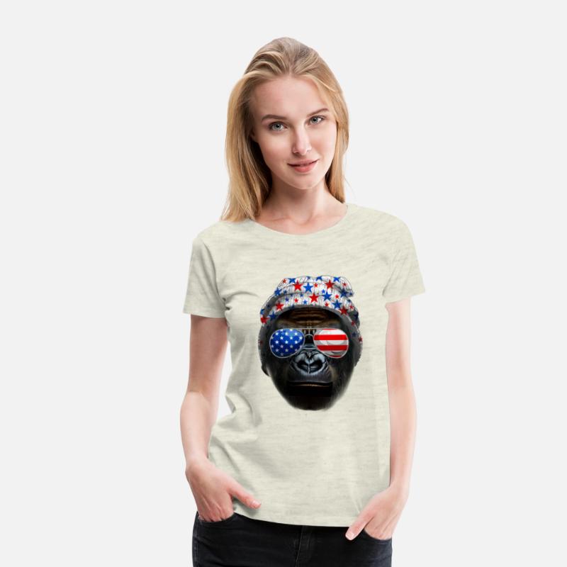 4th Of July Gorilla Lover USA American Flag