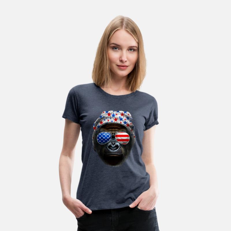 4th Of July Gorilla Lover USA American Flag
