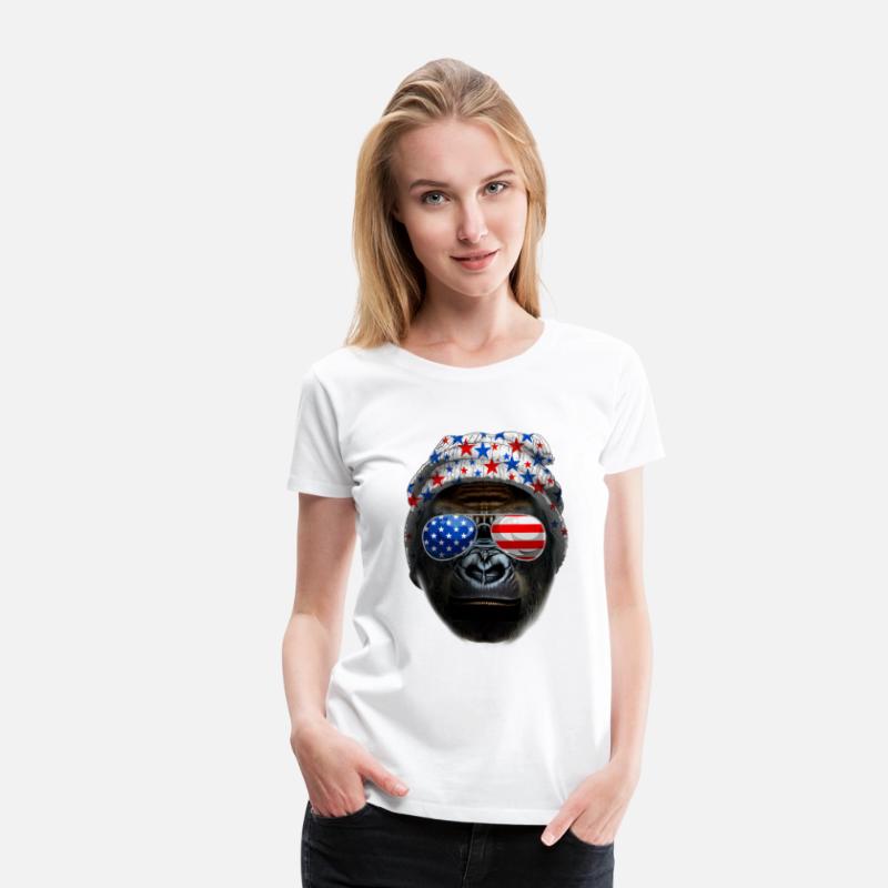 4th Of July Gorilla Lover USA American Flag