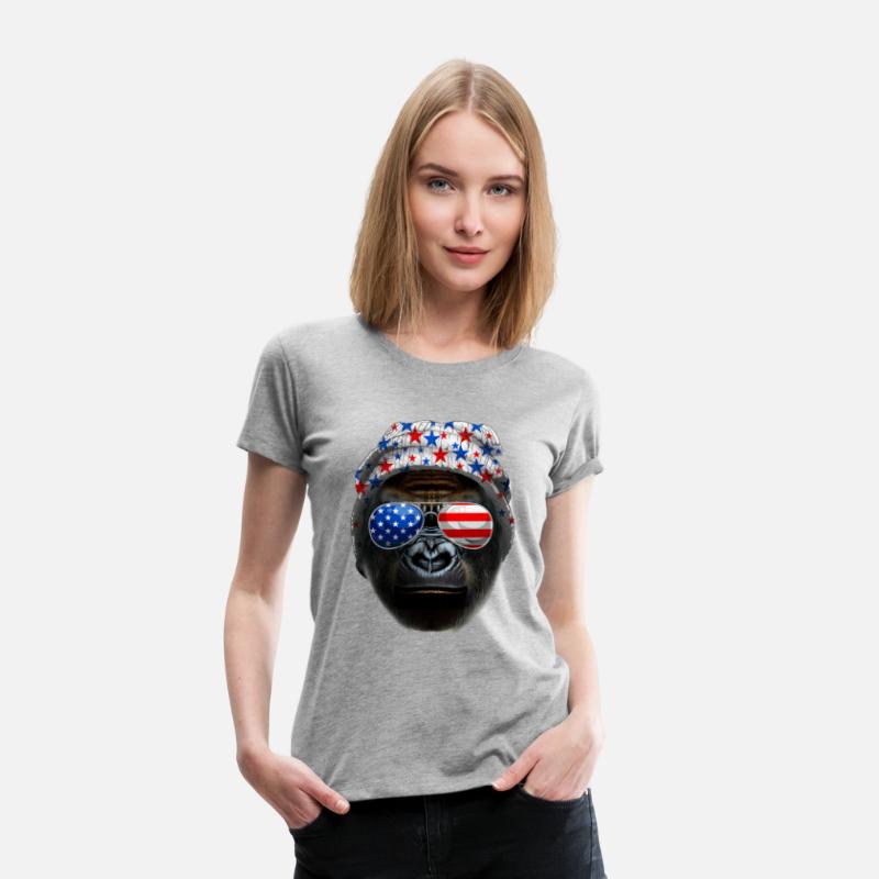 4th Of July Gorilla Lover USA American Flag
