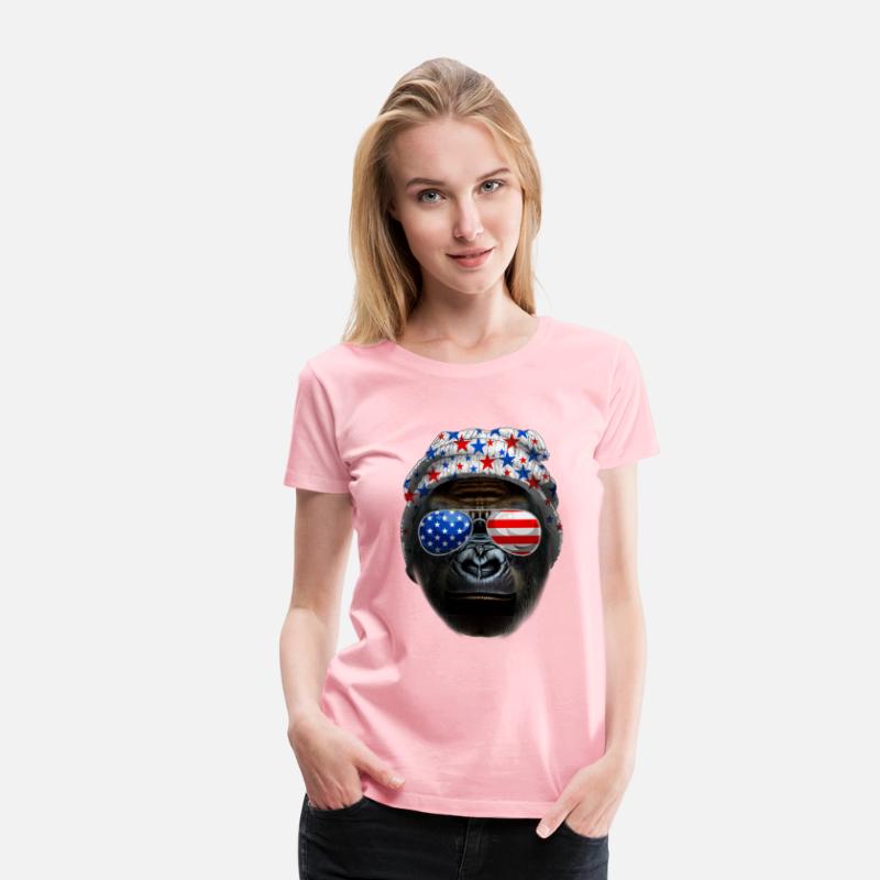 4th Of July Gorilla Lover USA American Flag