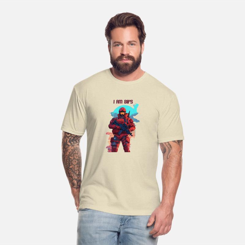 80 s anime style soldier with cyborg body