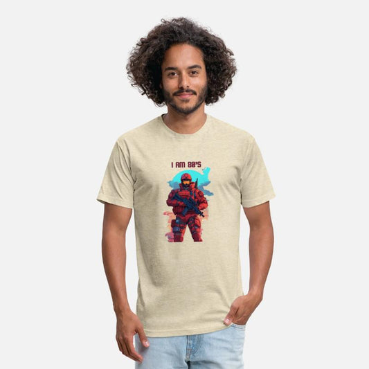 80 s anime style soldier with cyborg body