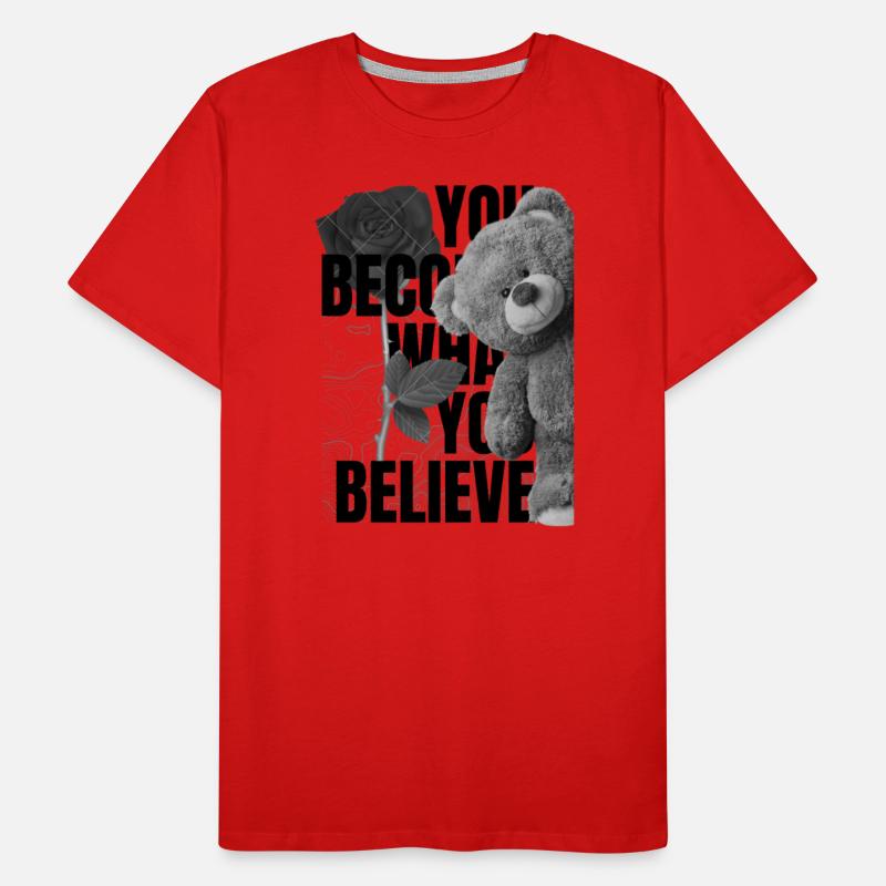 Adorable Teddy Bear with Rose and Forest Scene