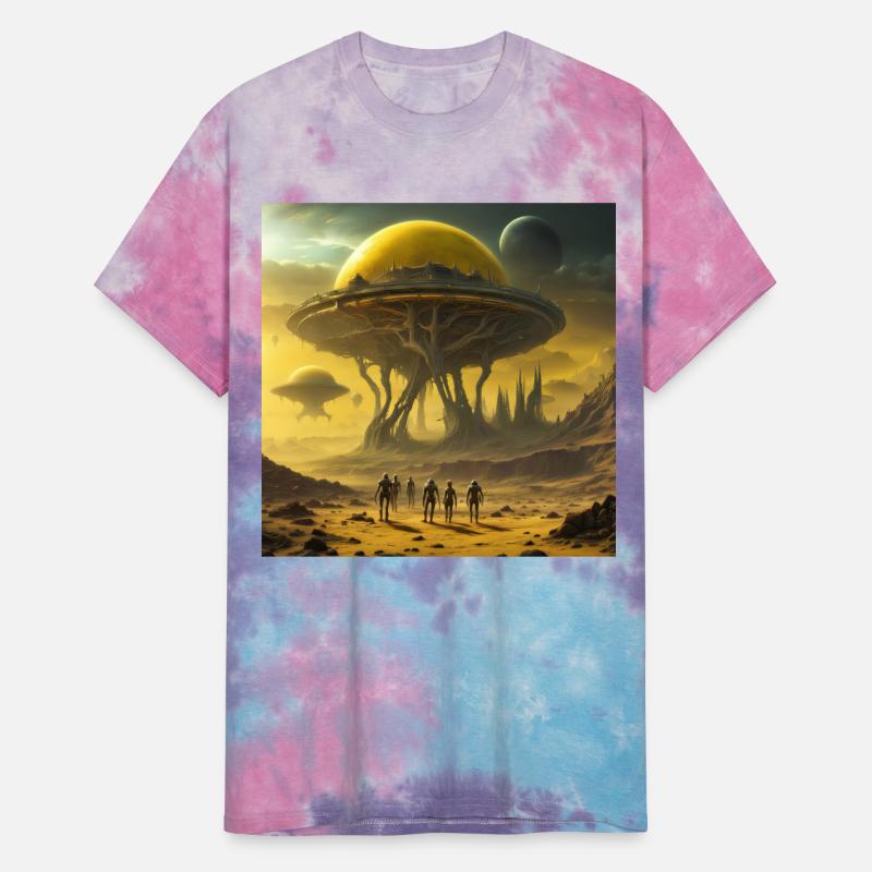 Alien Planetary Forest with Floating Cities