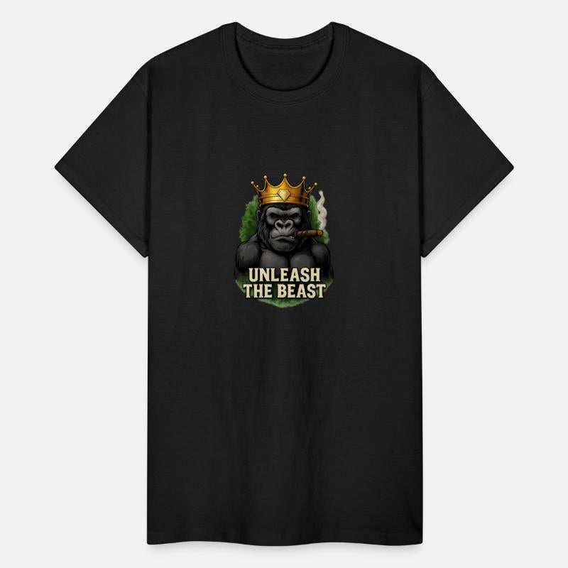Alpha Gorilla King Smoking Crowned Ape Design