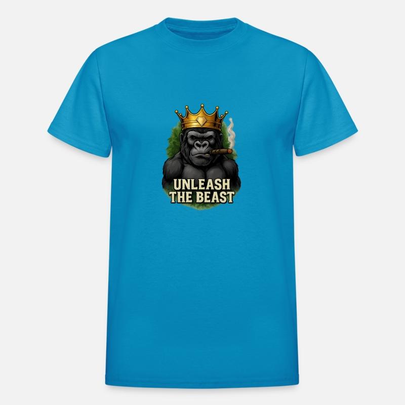 Alpha Gorilla King Smoking Crowned Ape Design