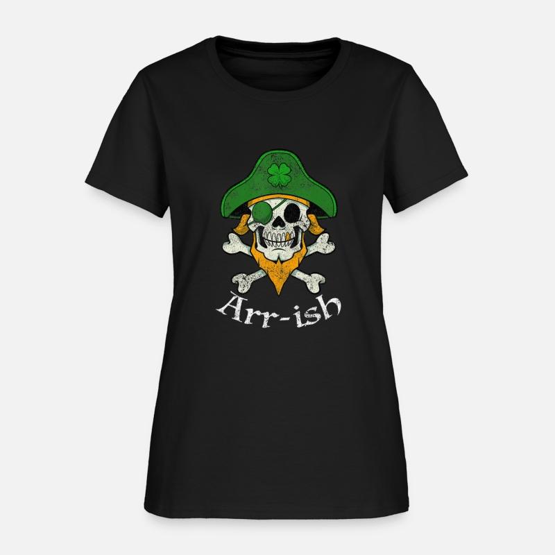 ARRish Funny Irish Pirate Clover Skull Cool St Pat