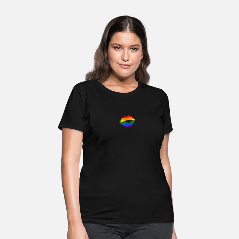 Artistic Gay Pride Rainbow Flag LGBTQ Lips