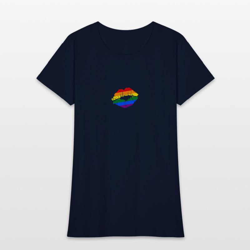 Artistic Gay Pride Rainbow Flag LGBTQ Lips