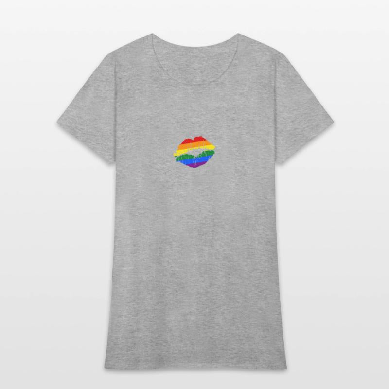 Artistic Gay Pride Rainbow Flag LGBTQ Lips