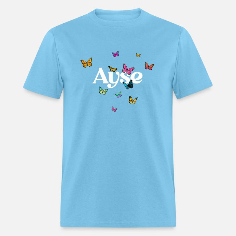 AYSE - beautiful girl name with cute butterflies