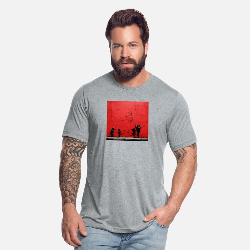 Banksy Style War scene graffiti