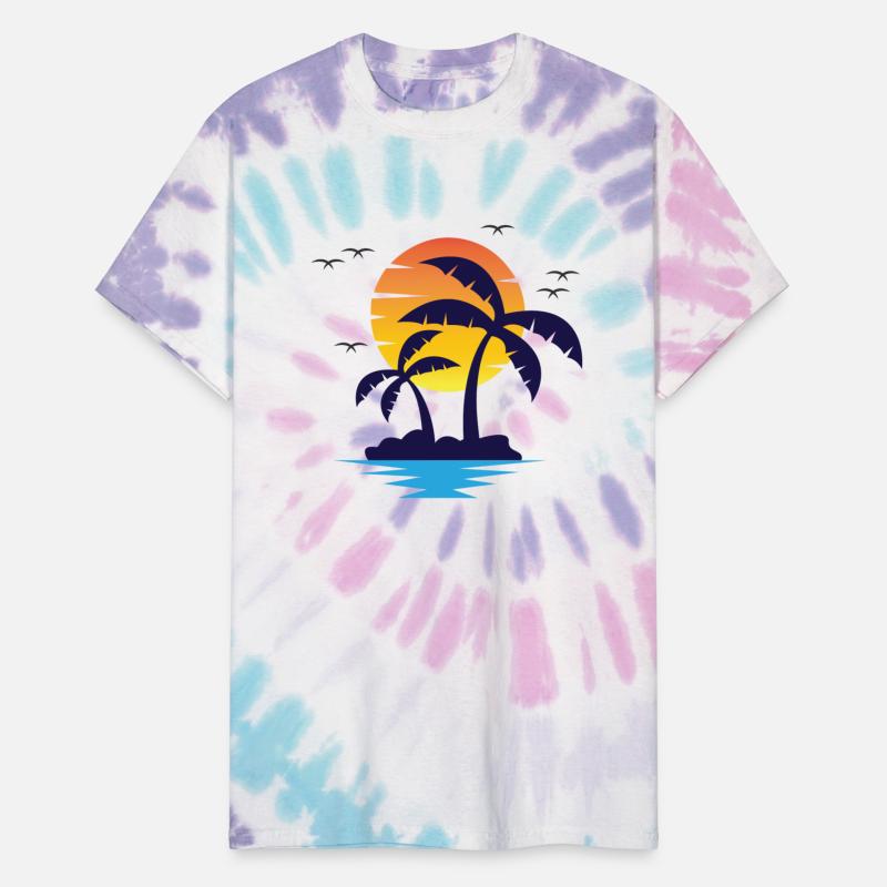 Beach, sunset, vintage, Retro, vacation