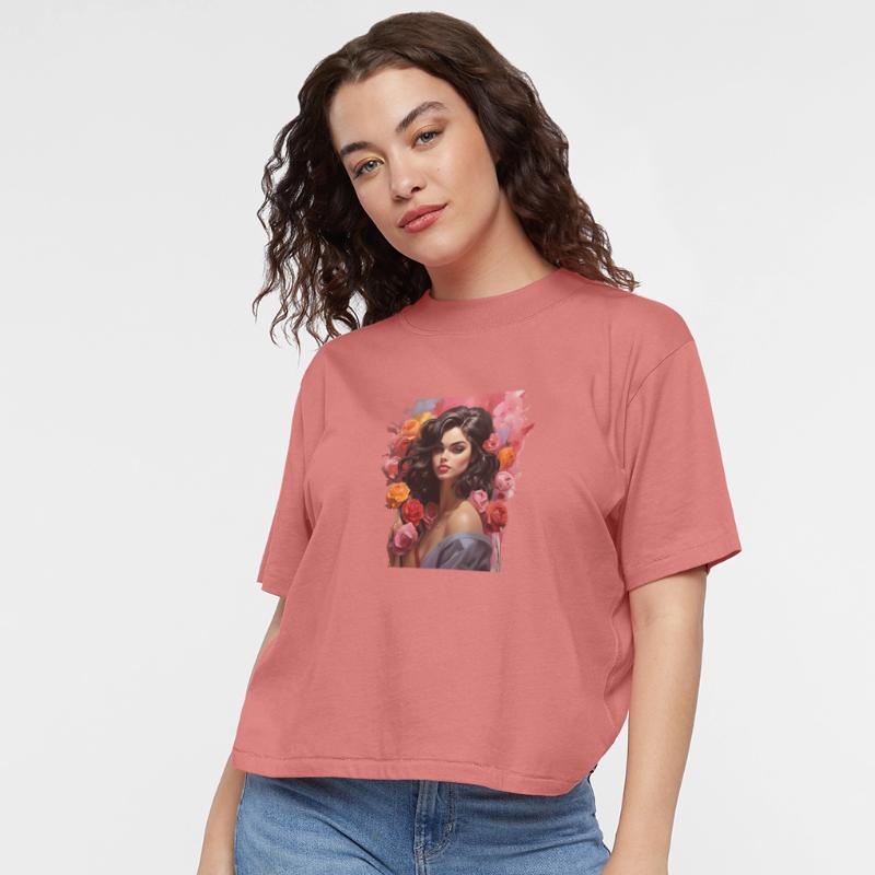 beautiful girl with rose