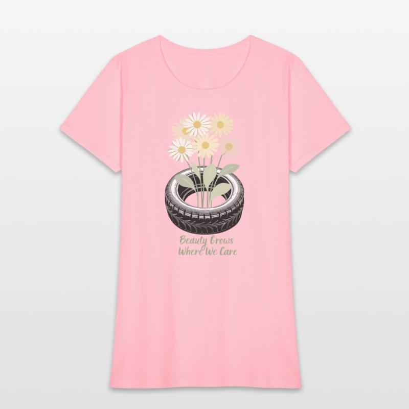 Beauty Grows from Care Recycled Tire Floral Eco