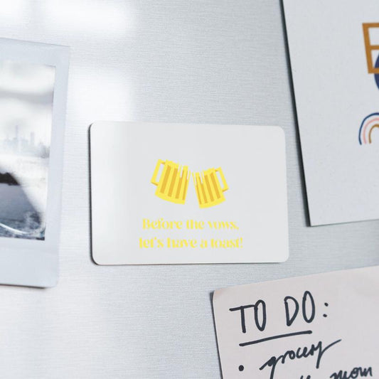 Before the vows let s have a toast Beer