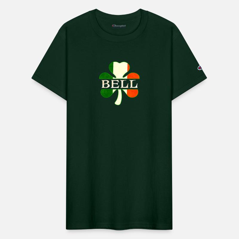 Bell Irish Surname Ireland Flag Shamrock