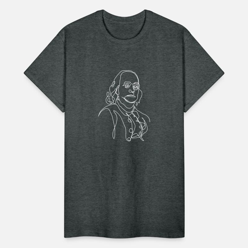 Benjamin Franklin One Line Drawing