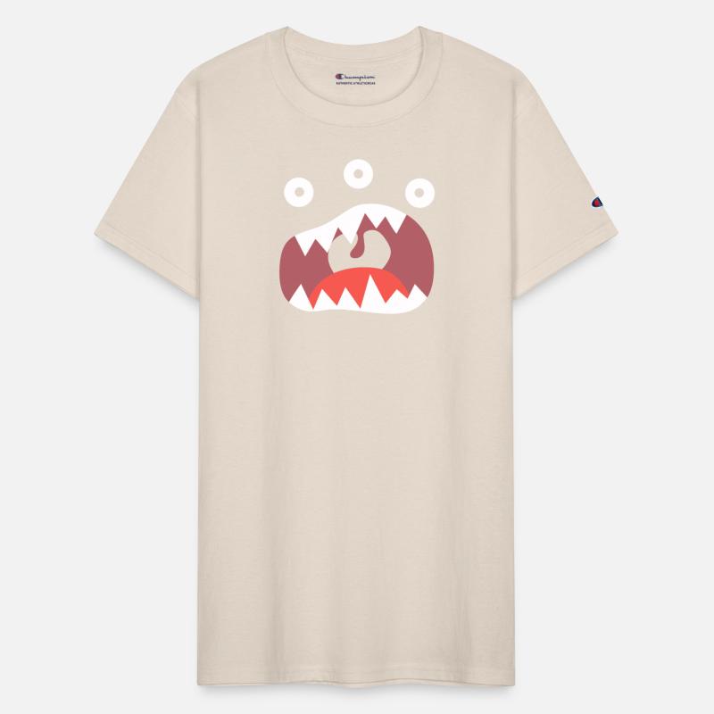 Big Mouth Monster Face with 3 Eyes and Fangs