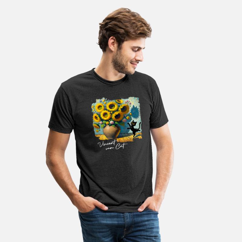 Black Cat Sunflowers Premium