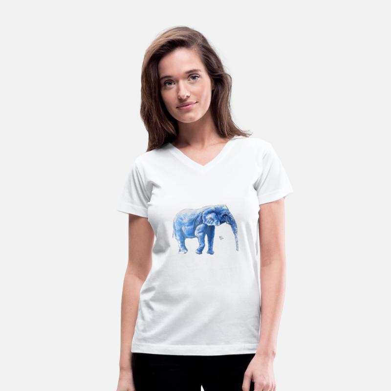 Blue Elephant Walking