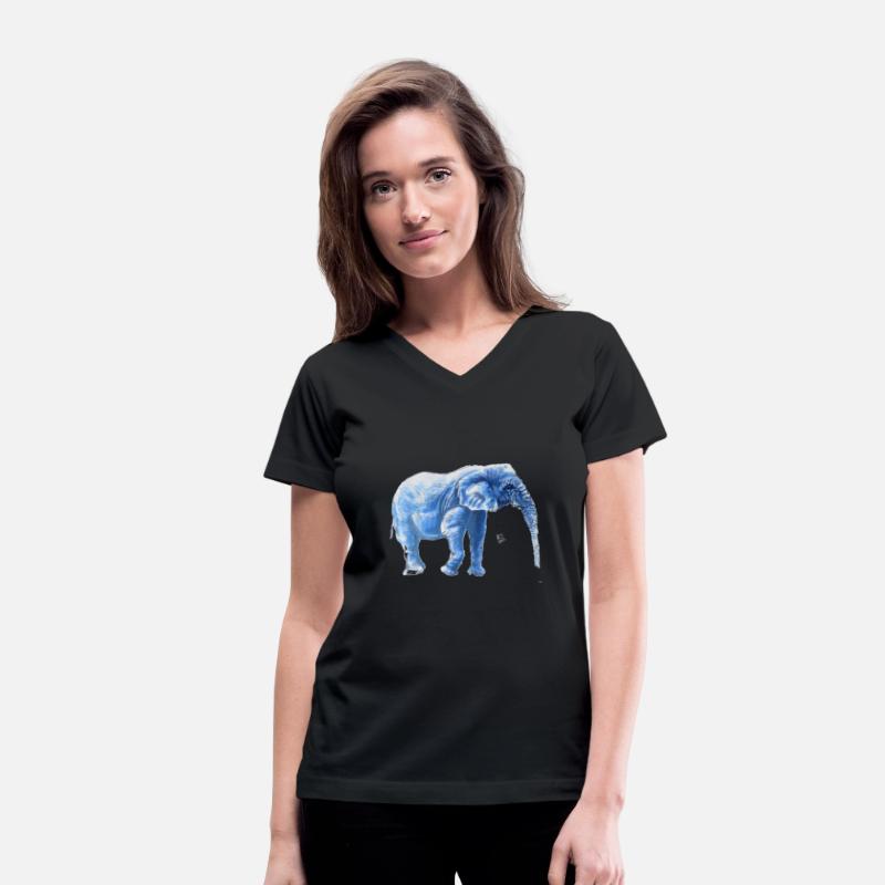 Blue Elephant Walking
