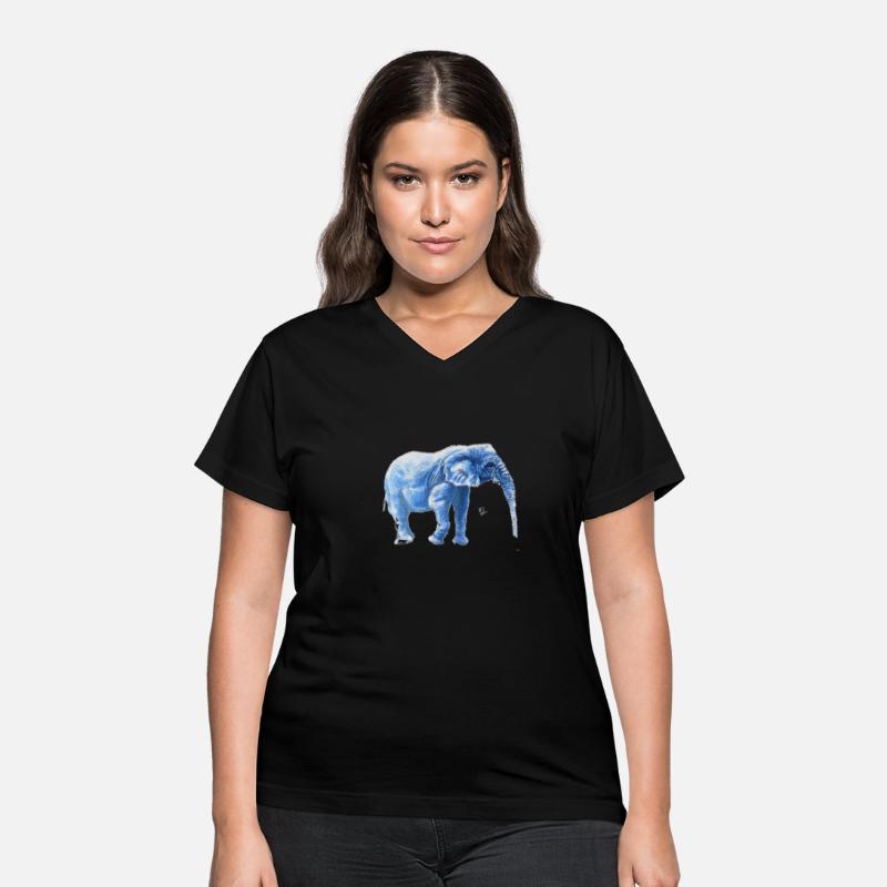 Blue Elephant Walking