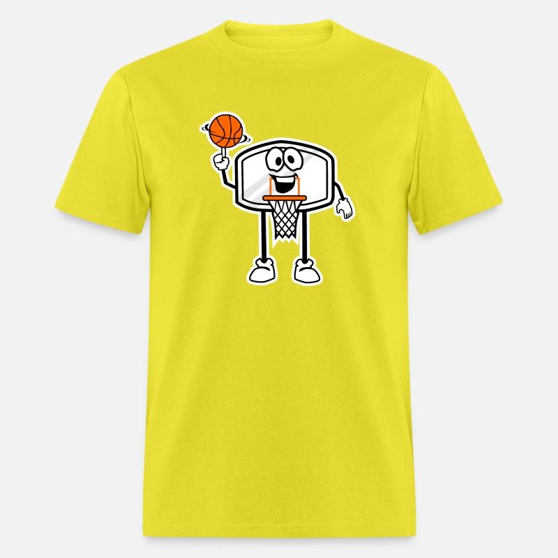 Bucket Rim Basketball Character Illustration