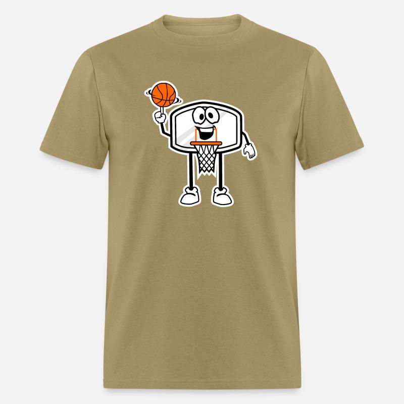 Bucket Rim Basketball Character Illustration