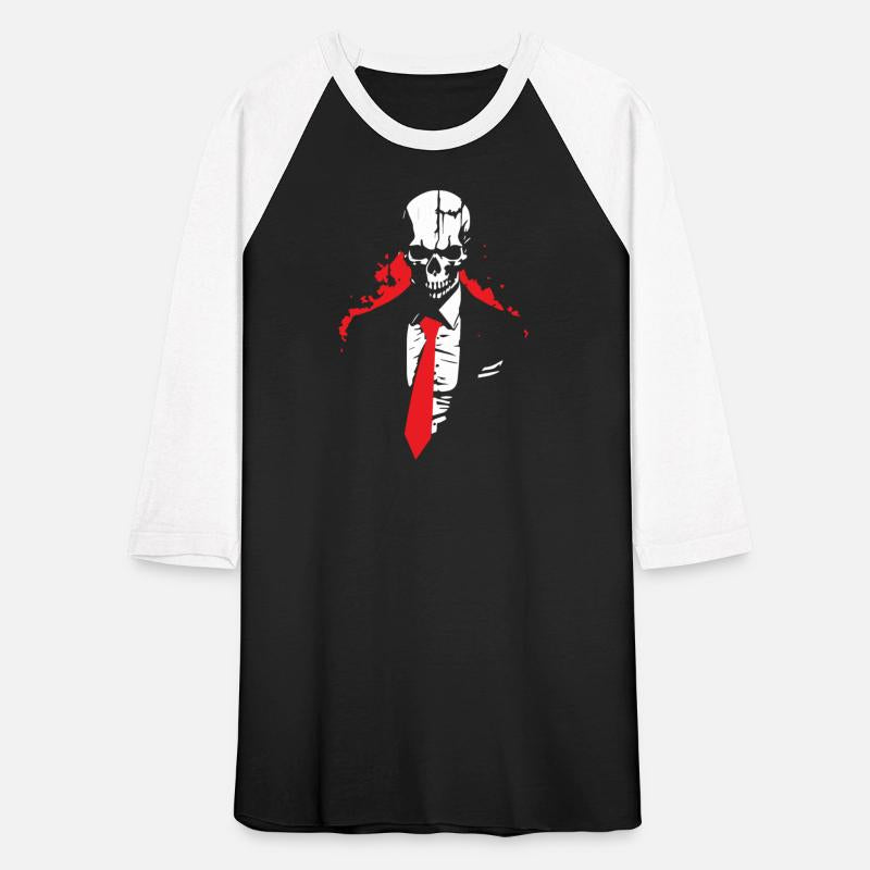 Businessman Skeleton in Suit and red tie