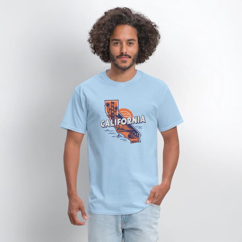 California State Iconic Symbols Retro Vintage