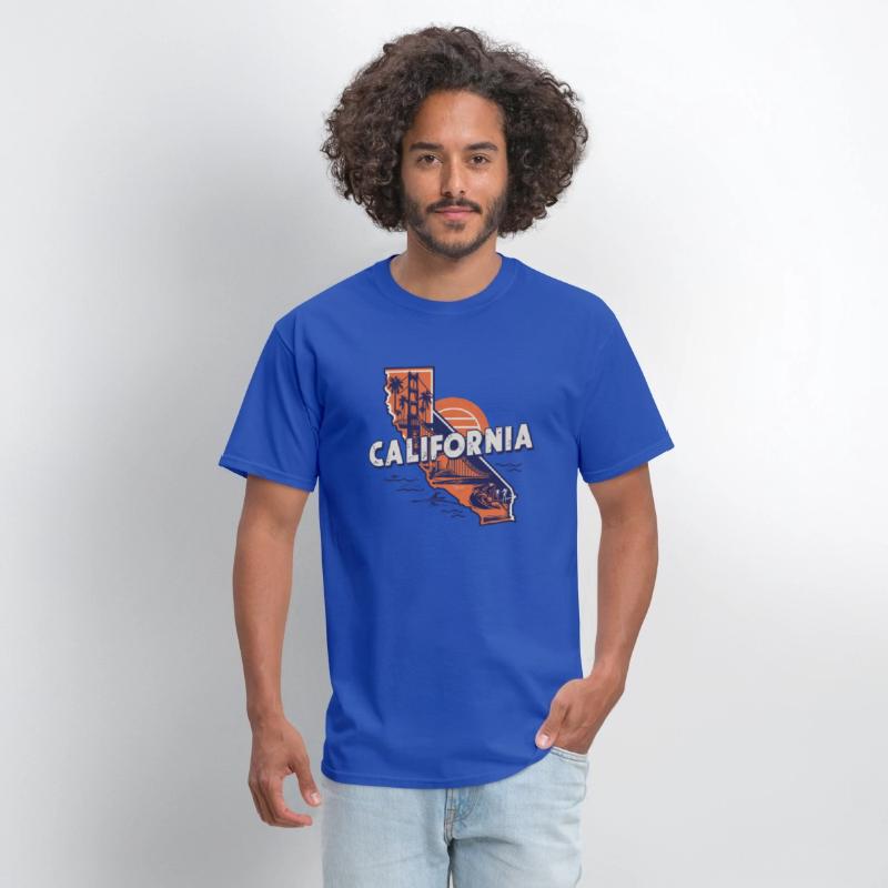 California State Iconic Symbols Retro Vintage